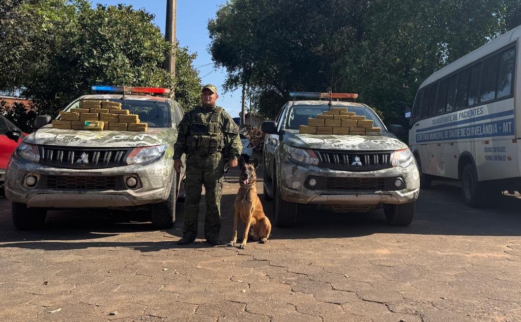 Gefron apreende 50 kg de pasta base de cocaína em micro-ônibus de pacientes em Várzea Grande 5 Gefron apreende cocaína em ônibus com pacientes em VG